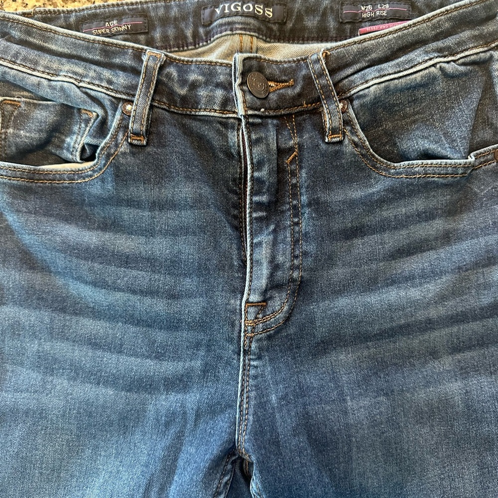 Vigoss super skinny dark blue jeans size 26